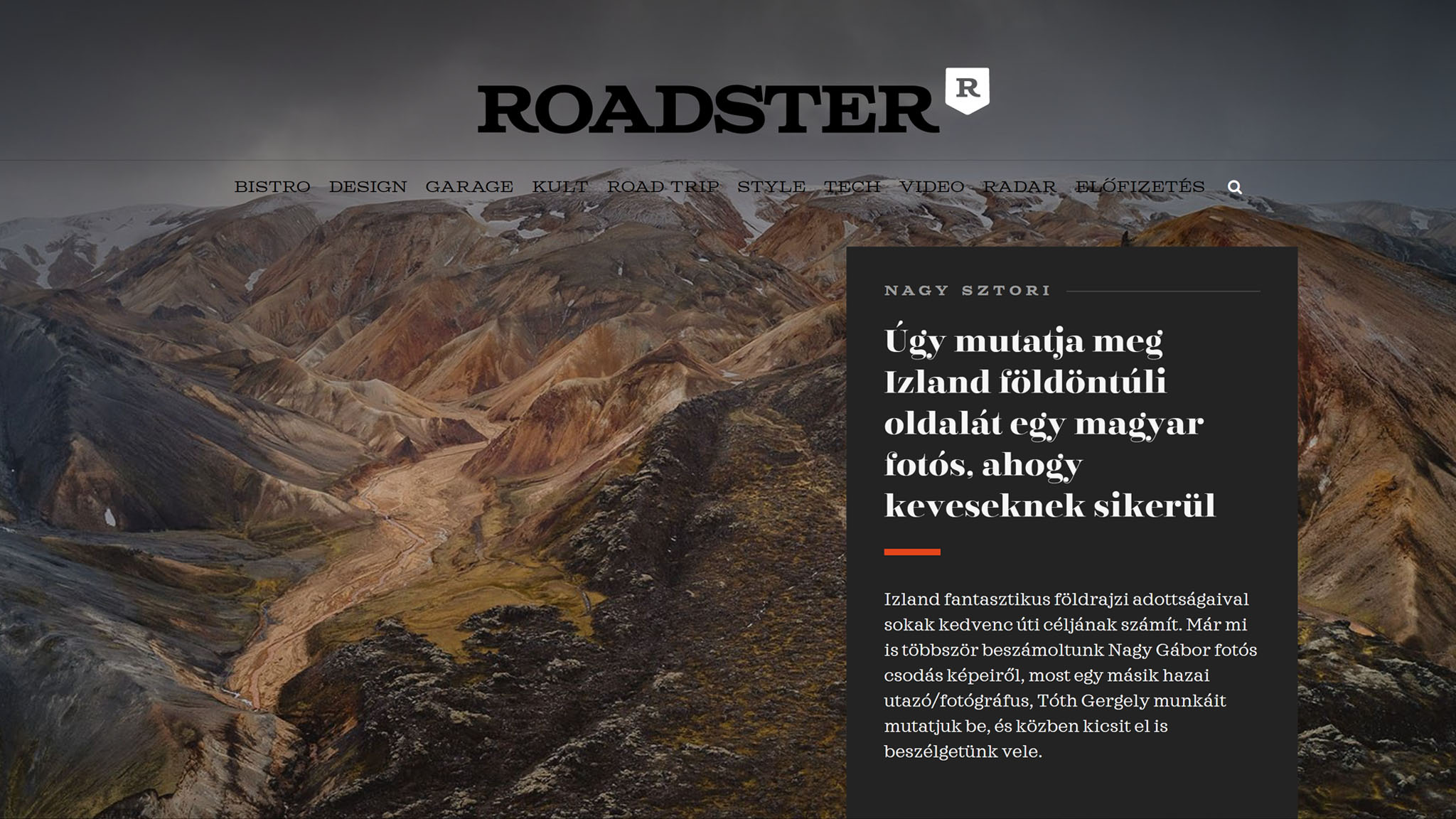Roadster Magazin – Interview (HU) – HÁLENDI (2019)
